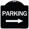 Signmission Parking With Right Arrow Heavy-Gauge Aluminum Architectural Sign, 18" x 18", BW-1818-24623 A-DES-BW-1818-24623 - alternate 1